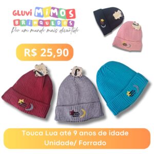 Touca Lua até 9 anos de idade Unidade/ Forrado