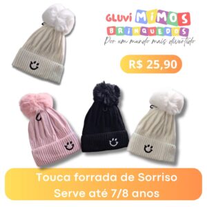 Touca forrada de Sorriso Serve até ⅞ anos