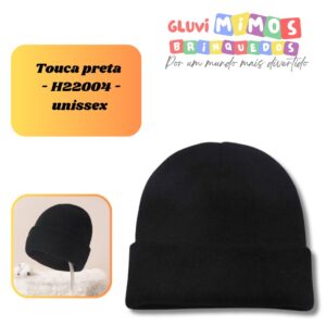 Touca preta   - H22004 - unissex