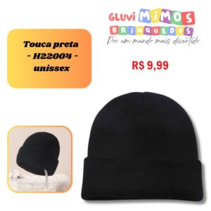 Touca preta   - H22004 - unissex