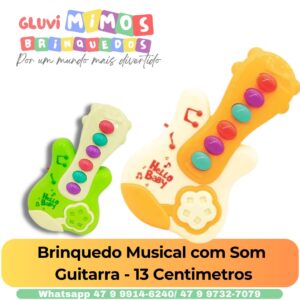 Brinquedo Musical com Som  Guitarra - 13 Centimetros