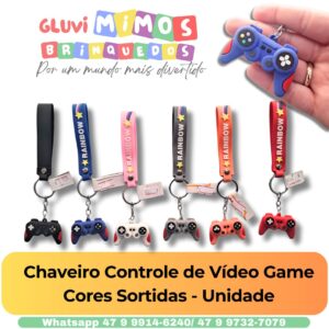 Chaveiro Controle de Vídeo Game Cores Sortidas - Unidade
