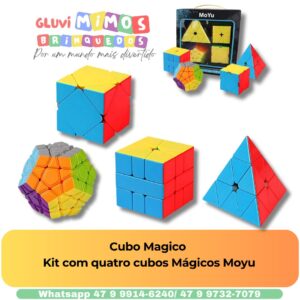 Cubo Magico  Kit com quatro cubos Mágicos Moyu