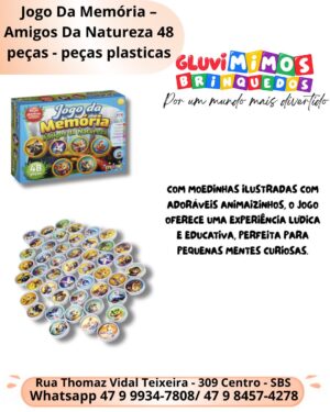 Jogo Da Memória – Amigos Da Natureza 48  peças - peças plasticas