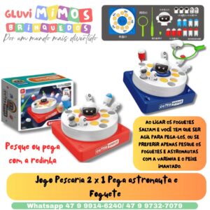 Jogo Pescaria 2 x 1 Pega astronauta e Foguete