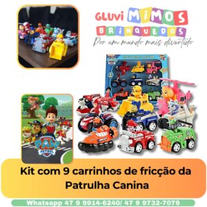 Kit com 69 carrinhos de fricção da  Patrul