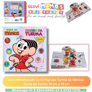 Livro Almofadado Livro Pop-ups Turma da Mônica - Cores da Turma 19 cm x 19 cm