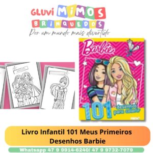 Livro Infantil 101 Meus Primeiros  Desenhos Barbie
