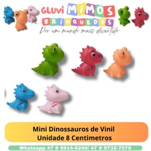 Mini Dinossauros de Vinil  Unidade 8 Centimetros