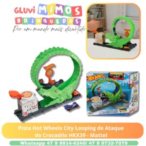 Pista Hot Wheels City Looping de Ataque do Crocodilo HKX39 - Mattel