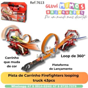 Pista de Carrinho Firefighters looping  truck 43pcs -  Bombeiro