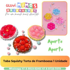 Taba Squishy Torta de Framboesa 1 Unidade