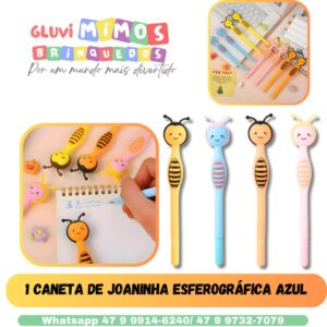 1 Caneta de Joaninha esferográfica Azul