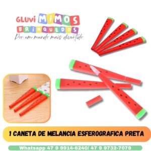 1 Caneta de melancia Esferografica Preta