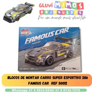 Blocos de Montar Carro Super Esportivo 286  Famous Car  Ref 50012