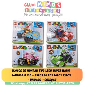 Blocos de Montar tipo Lego Super Mario   MG1286A B C D - 85pcs 88 pcs 90pcs 93pcs  - Unidade - Coleção