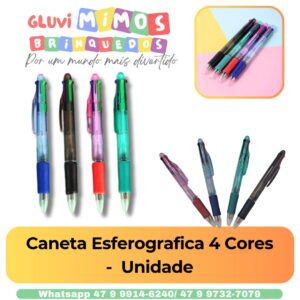 Caneta Esferografica 4 Cores  -  Unidade
