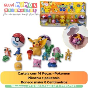Cartela com 16 Peças - Personagem  Boneco maior 8 Centimetros