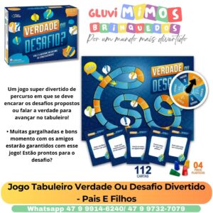 Jogo Tabuleiro Verdade Ou Desafio Divertido - Pais E Filhos