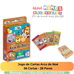 Jogo de Cartas Arca de Noé 56 Cartas - 28 Pares