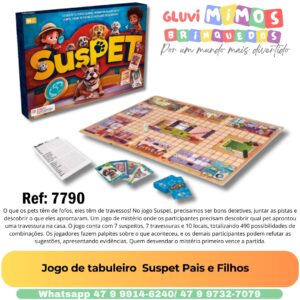Jogo de tabuleiro  Suspet Pais e Filhos