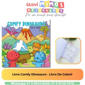Livro Comfy Dinosaurs - Livro De Colorir