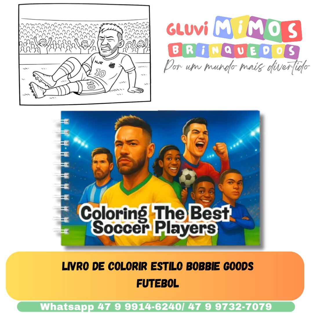Livro de Colorir Estilo Bobbie Goods Futebol – Gluvi Mimos Brinquedos