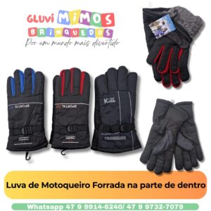 Luva de Motoqueiro Forrada na parte de dentro