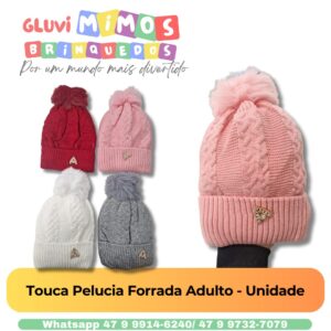 Touca Pelucia Forrada Adulto - Unidade