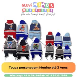 Touca personagem Menino até 3 Anos