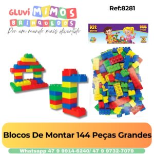 Blocos De Montar 144 Peças Grandes