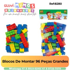 Blocos De Montar 96 Peças Grandes