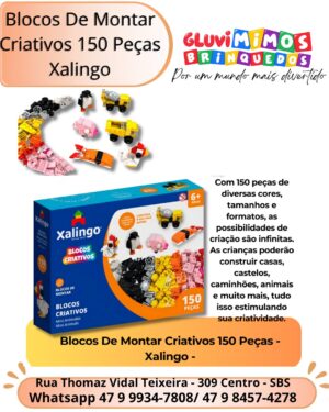 Blocos De Montar Criativos 150 Peças  Xalingo