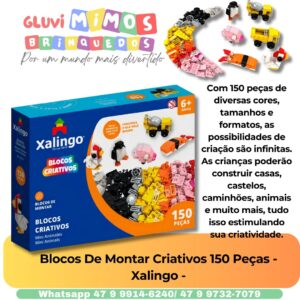 Blocos De Montar Criativos 150 Peças  Xalingo