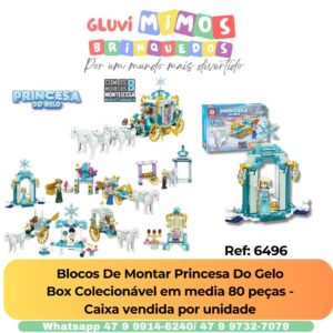 Blocos De Montar Princesa Do Gelo Box Colecionável em media 80 peças - Caixa vendida por unidade