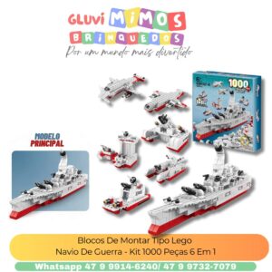 Blocos de Montar tipo Lego Navio 1000 Peças