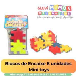 Blocos de Encaixe 8 unidades - Mini toys
