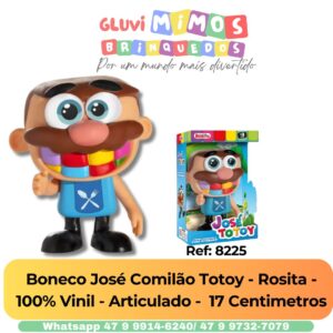 Boneco José Comilão Totoy - Rosita - 100% Vinil - Articulado -  17 Centimetros