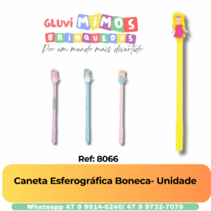 Caneta Esferográfica Boneca- Unidade