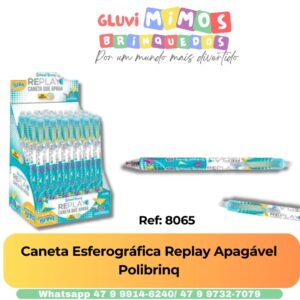 Caneta Esferográfica Replay Apagável Polibrinq