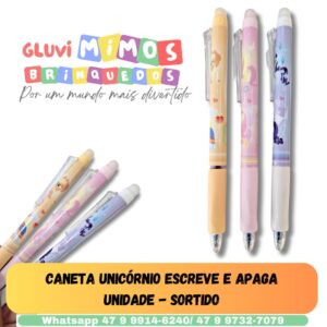 Caneta Unicórnio escreve e apaga  Unidade - Sortido