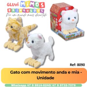 Gato com movimento anda e mia - Unidade