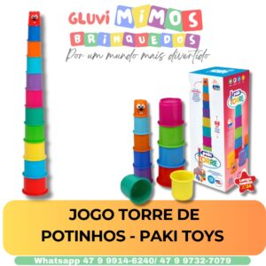 JOGO TORRE DE POTINHOS - PAKI TOYS