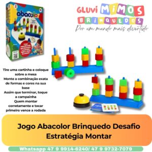Jogo Abacolor Brinquedo Desafio Estratégia Montar