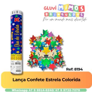 Lança Confete Estrela Colorida