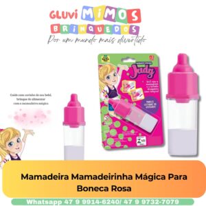 Mamadeira Mamadeirinha Mágica Para Boneca Rosa