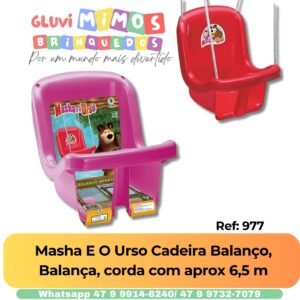 Masha E O Urso Cadeira Balanço, Balança, corda com aprox 6,5 m