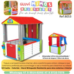 Mi Casita – Colorida - Maral Brinquedo Resistente para área externa e interna -  Casinha