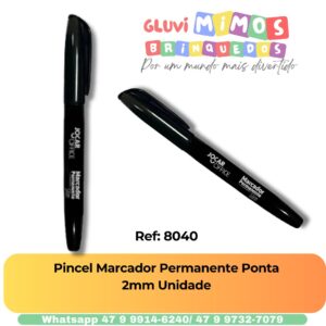 Pincel Marcador Permanente Ponta 2mm Unidade