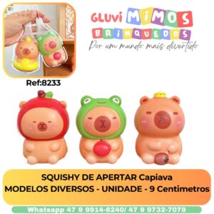 SQUISHY DE APERTAR Capiava  MODELOS DIVERSOS - UNIDADE - 9 Centimetros